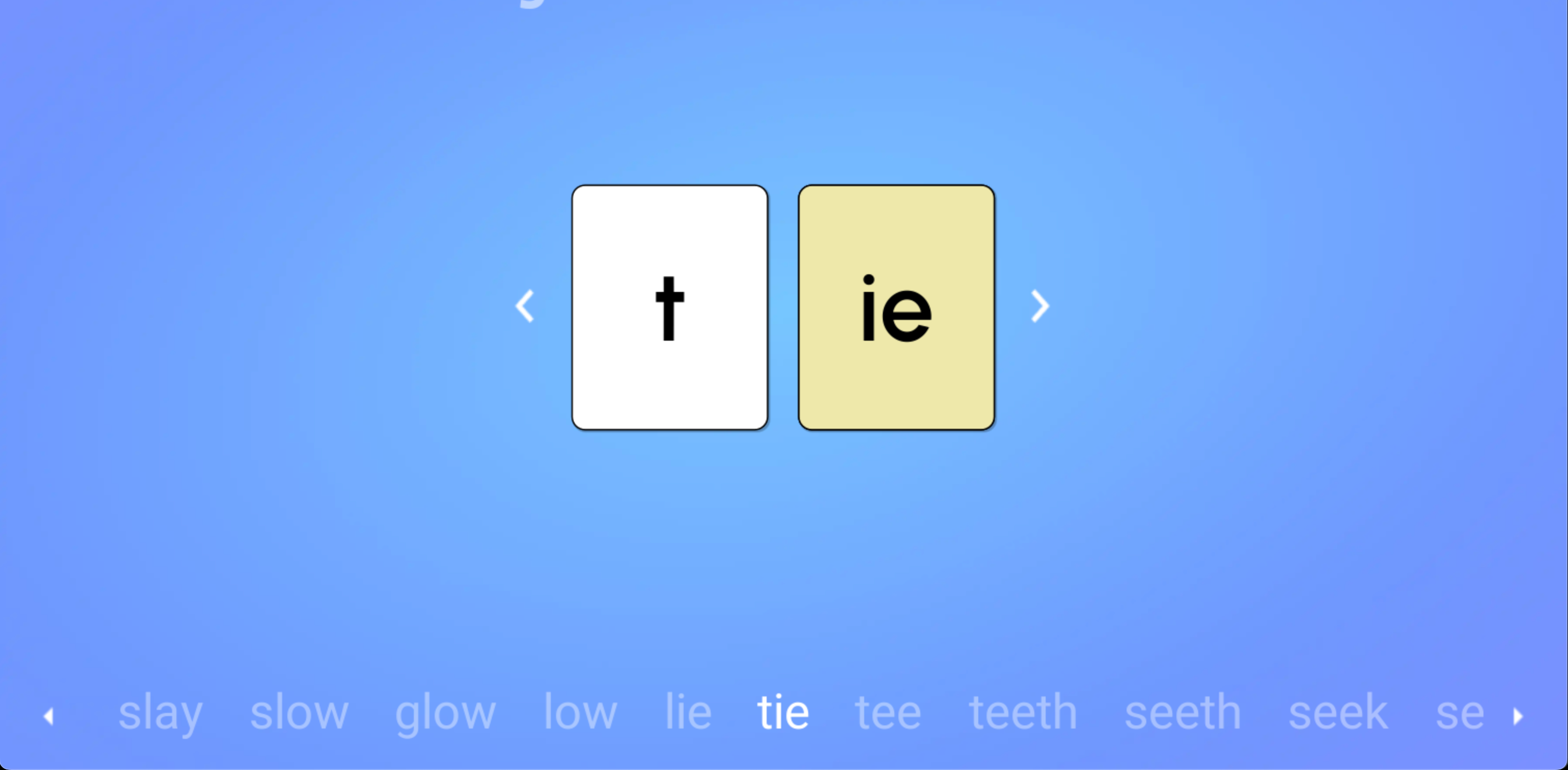 Screenshot of Long Vowel Teams Review