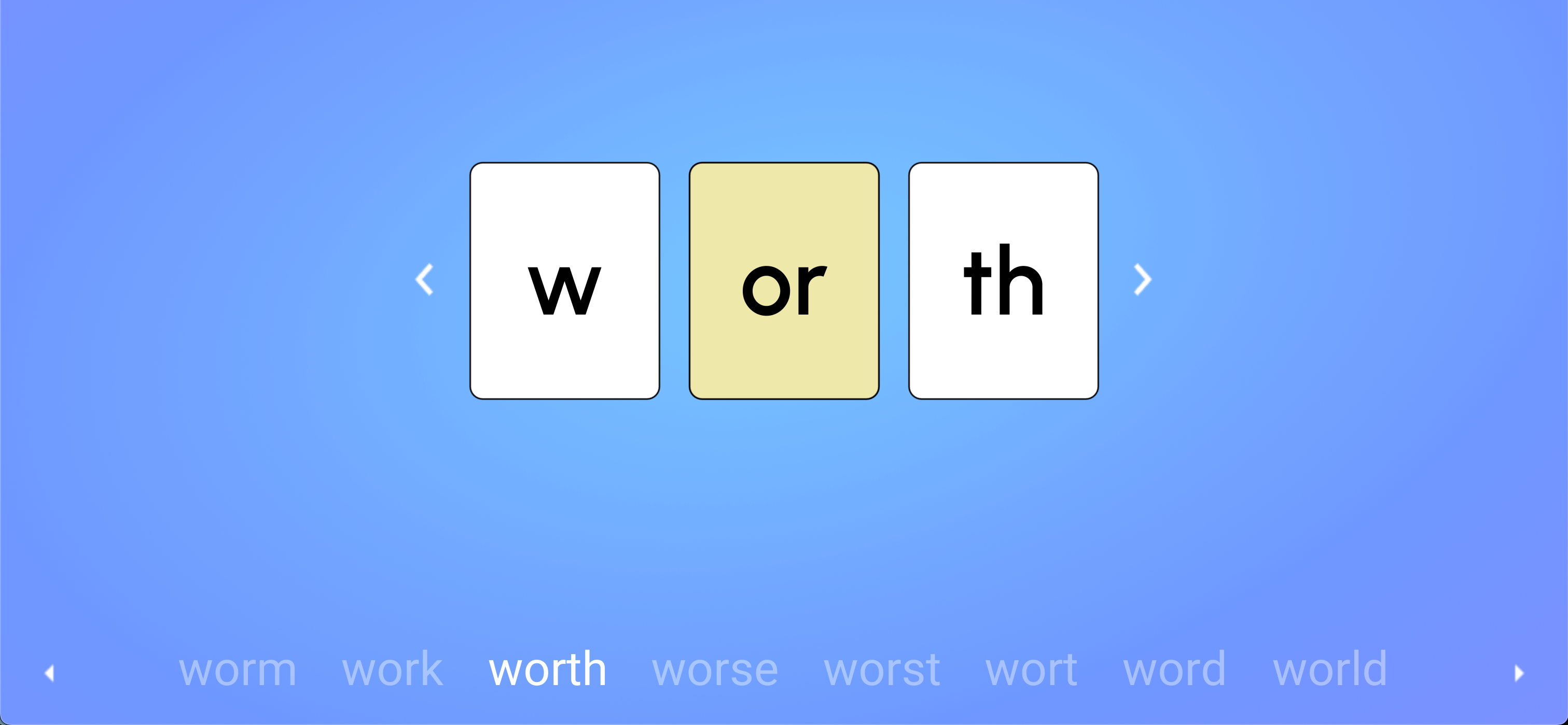 Screenshot of w + or (world)